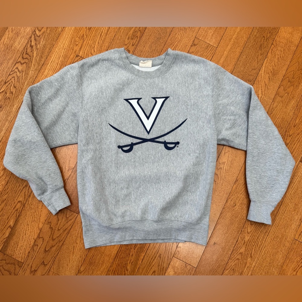 Gray Crewneck with UVA Virginia Logo